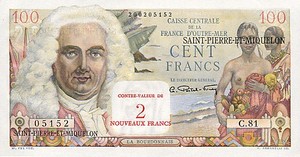 Saint Pierre and Miquelon, 2 New Franc, P32