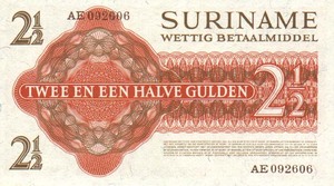 Suriname, 2.5 Gulden, P117a