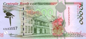 Suriname, 10,000 Gulden, P145
