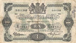 Sweden, 1 Krona, P32a
