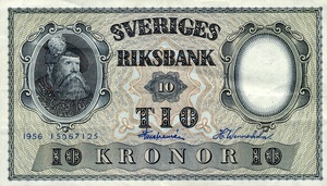 Sweden, 10 Krona, P43d