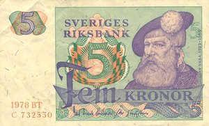 Sweden, 5 Krona, P51d v2