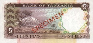 Tanzania, 5 Shilling, P1s