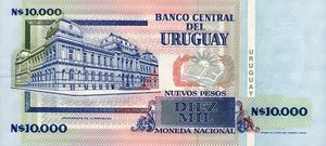 Uruguay, 10,000 New Peso, P68B