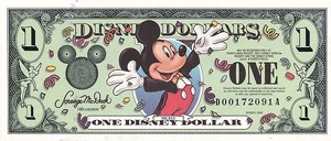 Fantasy, 1 Disney Dollar, 