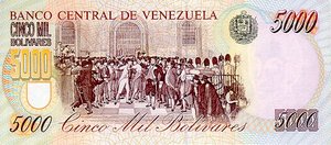 Venezuela, 5,000 Bolivar, P78b