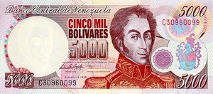 Venezuela, 5,000 Bolivar, P78b