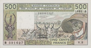 West African States, 500 Franc, P206Bc