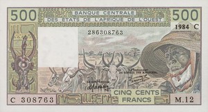 West African States, 500 Franc, P306Ch