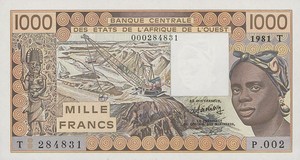 West African States, 1,000 Franc, P807Tb