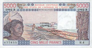 West African States, 5,000 Franc, P208Bf
