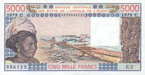 West African States, 5,000 Franc, P308Cb