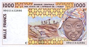 West African States, 1,000 Franc, P311Cj
