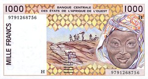 West African States, 1,000 Franc, P611Hg