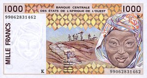 West African States, 1,000 Franc, P711Ki