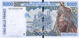 West African States, 5,000 Franc, P713Kk