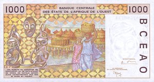 West African States, 1,000 Franc, P911Sc