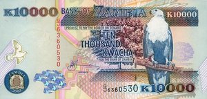 Zambia, 10,000 Kwacha, P42c