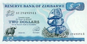 Zimbabwe, 2 Dollar, P1c