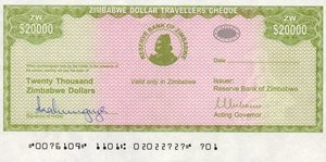 Zimbabwe, 20,000 Dollar, P18