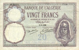 Algeria, 20 Franc, P78b