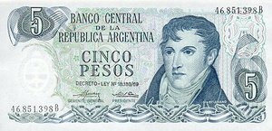 Argentina, 5 Peso, P294