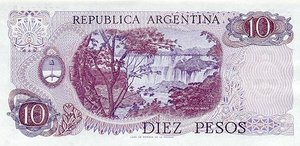 Argentina, 10 Peso, P295