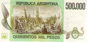 Argentina, 500,000 Peso, P309 Sign.2