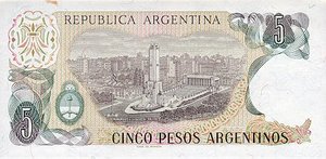 Argentina, 5 Peso Argentino, P312a