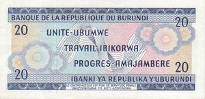 Burundi, 20 Franc, P21a