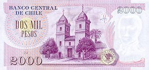 Chile, 2,000 Peso, P158a 22