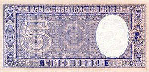 Chile, 5 Peso, P119 Sign.1