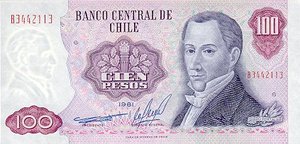 Chile, 100 Peso, P152b 6