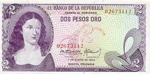 Colombia, 2 Peso Oro, P413a v3