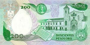 Colombia, 200 Peso Oro, P428a