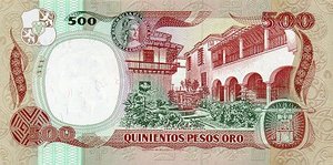 Colombia, 500 Peso Oro, P431 v4