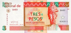 Cuba, 3 Peso Convertible, FX38