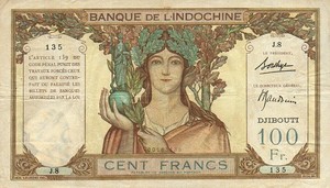 French Somaliland, 100 Franc, P8