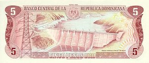 Dominican Republic, 5 Peso Oro, P131