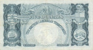 British Caribbean Territories, 5 Dollar, P9c
