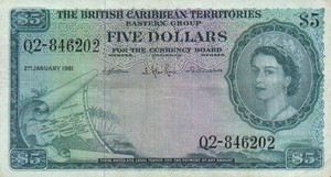 British Caribbean Territories, 5 Dollar, P9c