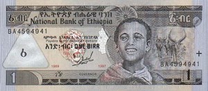 Ethiopia, 1 Birr, P46a