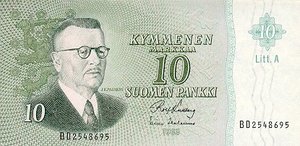 Finland, 10 Markka, P104a Sign.2
