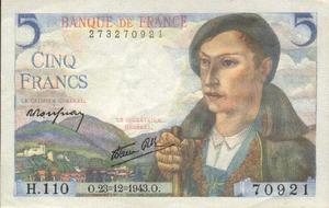 France, 5 Franc, P98a