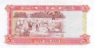 Gambia, 5 Dalasi, P16a