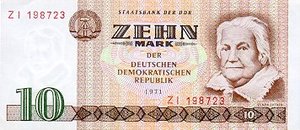 Germany - Democratic Republic, 10 Mark, P28r