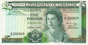 Gibraltar, 5 Pound, P21a