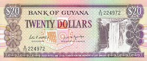 Guyana, 20 Dollar, P27 v1