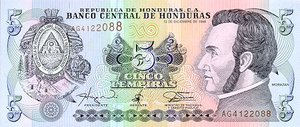 Honduras, 5 Lempira, P81a