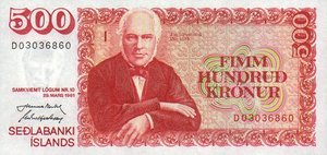 Iceland, 500 Krone, P51a